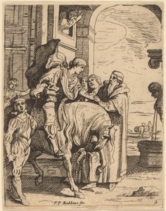 A tékozló fiú búcsút vesz az apjától alkotó: Theodoor van Thulden after Sir Peter Paul Rubens