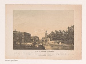 Deventer Houtmarkt és Muidergracht Amszterdamban Deventer Houtmarkt Muidergracht (cím az objektumon) alkotó: Theodor Brüggemann