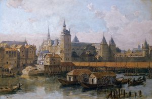 Az Ile de la Cite és a Palais de Justice (korábban Palais Royal) a 16. században, 1917