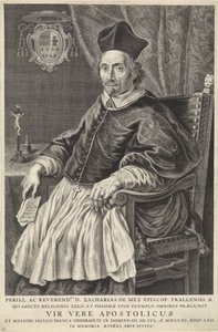 Zacharias de Mez, trallesi püspök portréja alkotó: Theodor Matham