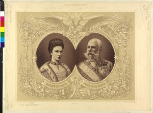 Ausztria császára családjával Emléklap a 40 éves esküvői ünnepségről Őfelsége 24. április 1854 1894