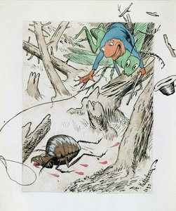 Bolhavadászat az őserdőben alkotó: Theodor Kittelsen