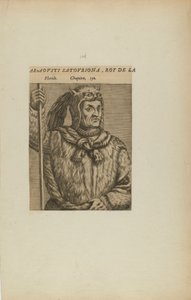 Araovsti Satovriona, L/Florida királya. Fejezet. 150 (a Les Vrais Pourtraits et Vies des Hommes Illustres című könyvből) alkotó: Theodor de Bry