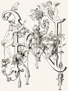 N - El sabio Natham - T. de Bry ábécéje (új művészi ábécé) alkotó: Theodor de Bry