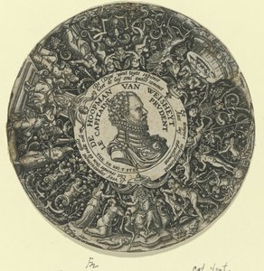 I. Vilmos, Orange hercegének portréja De Hoopman van Weisheyt / Le Capitaine Prudent (cím az objektumon) alkotó: Theodor de Bry