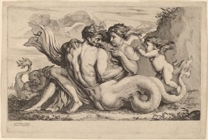 Sziréna és Triton alkotó: Theodor van Kessel after Sir Peter Paul Rubens