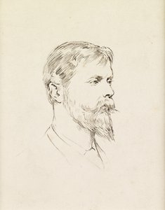 Sir Ernest Waterlow portréja, profil (toll és tinta, papír)