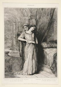 „Desdemona”, 8. tábla az Othellóból (IV. felvonás, III. jelenet) alkotó: Théodore Chassériau