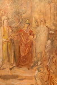 Zsidó esküvő Constantine-ban, vázlat alkotó: Theodore Chasseriau