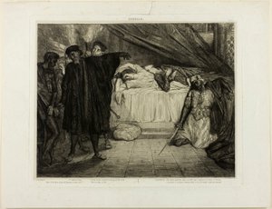 Ó, spártai kutya, tizenötös tányér az Othello-tól alkotó: Théodore Chassériau