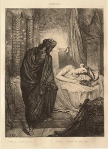 Othello-szvit: 11. szám (5. felvonás, 2. jelenet: Othello Desdemona ágya mellett) alkotó: Théodore Chassériau