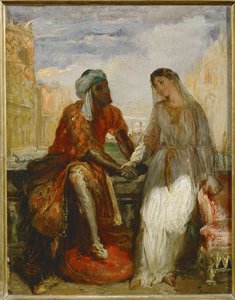 Othello és Desdemona Velencében ... alkotó: Théodore Chassériau
