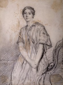 Alice Ozy (Julie, Justine Pilloy) színésznő (1820-1893) portréja alkotó: Théodore Chassériau