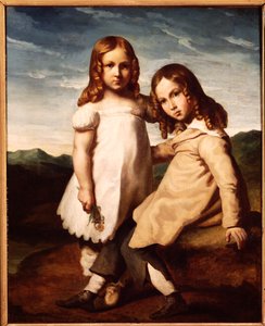 Alfred Dedreux (1810-60) gyermekként nővérével, Elisabeth-tel, 1816-17 alkotó: Theodore Gericault
