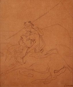 Arab haldokló lova fejét tartja alkotó: Theodore Gericault