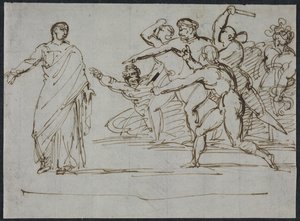 Tiberius meggyilkolása alkotó: Theodore Gericault