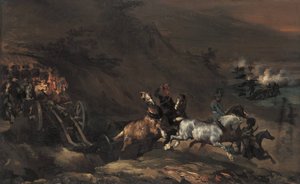 Előrenyomuló tüzérség alkotó: Theodore Gericault