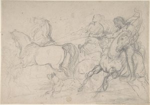 Szekérhajtó és lovas alkotó: Theodore Gericault