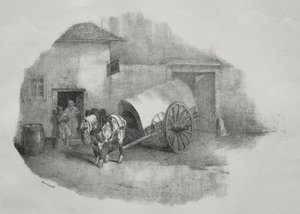 A szekérlovat kihúzták az iszapból alkotó: Theodore Gericault