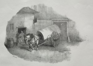 A szekérlovat kihúzták az iszapból. alkotó: Theodore Gericault