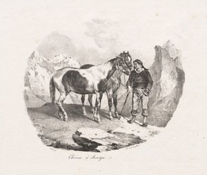 Auvergne-i lovak, 1822. alkotó: Theodore Gericault