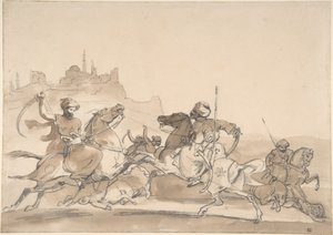 Keleti lovasok csatája alkotó: Theodore Gericault
