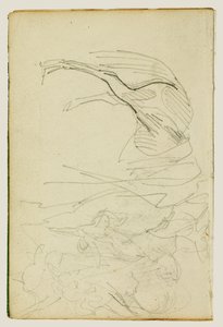 Kompozíciós tanulmány, lóábrázolások alkotó: Theodore Gericault