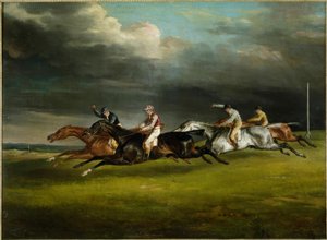 Lóverseny (1821 derbi Epsomban alkotó: Theodore Gericault