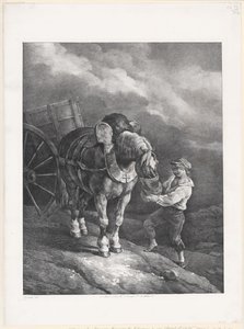 Fiú, aki zabot ad egy befogott lónak (A Boy Giving Oats to a Hitched Horse) alkotó: Theodore Gericault