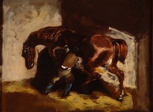 Géricault - Lovat ápoló férfi, 2007.035.128 alkotó: Theodore Gericault