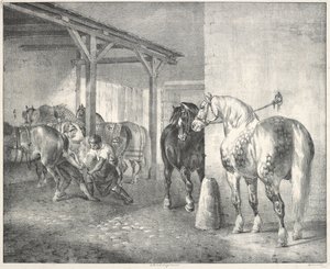 Hangar de maréchal-ferrant (Kovácsműhely) alkotó: Theodore Gericault