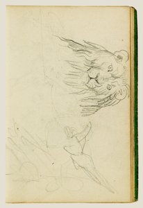 Ülő oroszlán elölnézete alkotó: Theodore Gericault