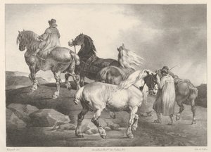 Lóval hajtott szekér a vásárra alkotó: Theodore Gericault