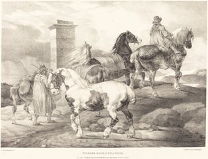 Vásárra menő lovak alkotó: Theodore Gericault