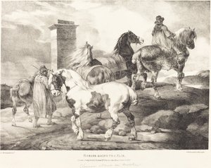Vásárra menő lovak alkotó: Theodore Gericault