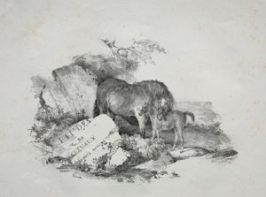 A kanca és a csikója. alkotó: Theodore Gericault