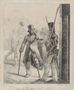 A svájci őr a Louvre-ban (The Swiss Royal Guard Sentry at the Louvre) alkotó: Theodore Gericault