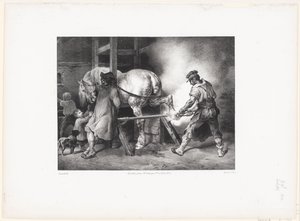 Le Maréchal flamand (A flamand kovács) alkotó: Theodore Gericault