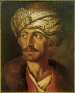 Férfiportré (feltehetően Mustafa) alkotó: Theodore Gericault