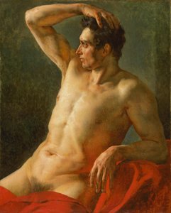 Férfi törzs profilban, jobb kar felemelve, 1812
