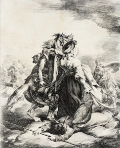 A mamelukok megvédik a megsebesült trombitásukat alkotó: Theodore Gericault