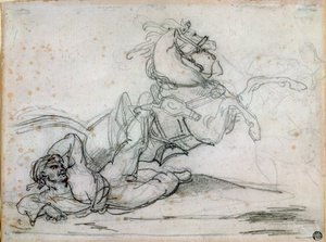Mameluke a lova alá zuhan alkotó: Theodore Gericault
