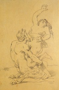 Nimfa és Szatír alkotó: Theodore Gericault