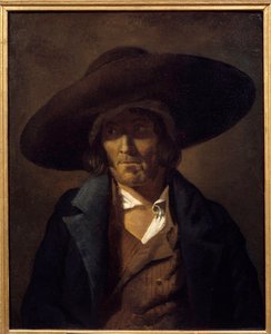 Theodore Gericault (1791-1824) Vendeen-festménynek nevezett férfi portréja, 19. századi nap. 0,81x0,64 m alkotó: Theodore Gericault