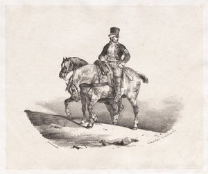Postás vagy két felszerelt ló alkotó: Theodore Gericault