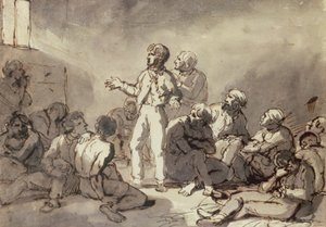 Foglyok egy cellában alkotó: Theodore Gericault