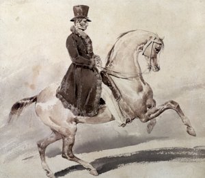 Szőrmével szegett kabátban lovas alkotó: Theodore Gericault