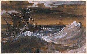 Vitorlás a tengeren alkotó: Theodore Gericault