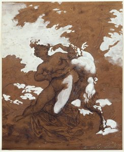 Szatír és nimfa alkotó: Theodore Gericault