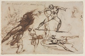 Vázlatok lapja (recto) Vázlatok lapja (verso) alkotó: Theodore Gericault